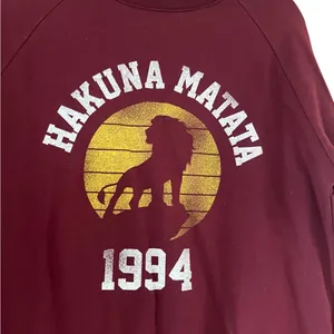 Disney Hakuna Matata Maroon Sweatshirt thumbnail 2