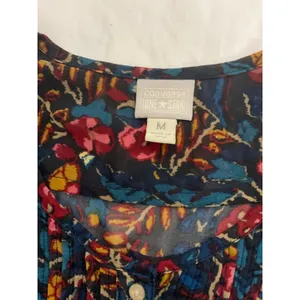 Converse Sheer Floral Long Sleeve Blouse M Cottagecore Dopamine Coquette Girl thumbnail 8