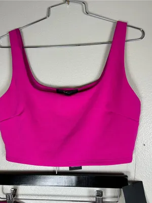 Lulus Only Tonight Women's Hot Pink Wide-Leg Jumpsuit Two-Piece Set Size Medium thumbnail 5