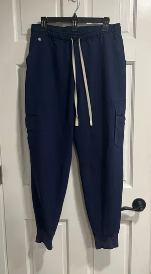 Figs Technical Collection Zamora High Waist Jogger Scrub Pants Navy Blue Size L thumbnail 1