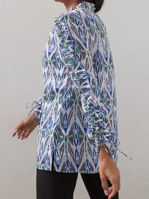 Chico’s Ikat Print Woven 40th Anniversary Limited Edition Blouse Top 1.5 US 10 thumbnail 4