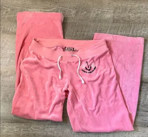 Y2K Juicy Couture Pink Velour Lounge Pants Size L thumbnail 1