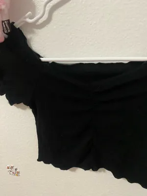 Dazy Black Off Shoulder Top thumbnail 2
