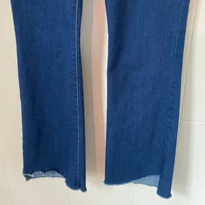 Nine West Kick Flare dark wash denim bootcut jean ~ raw hem ~ women’s size 8 thumbnail 5