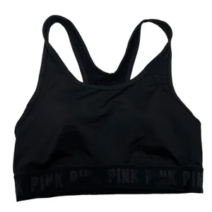 Victoria's Secret VS Pink Size S Sports Bra Ultimate Lightly Lined Black Padded‎ Band Logo Women’s thumbnail 1