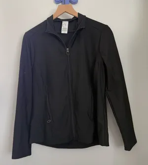 decathlon women’s ‎ large black full zip jacket active workout outdoor thumbnail 1