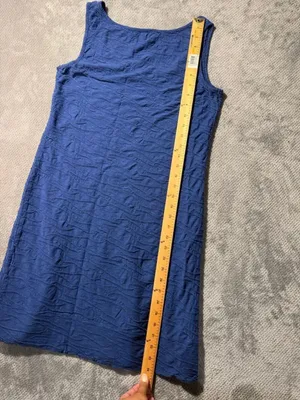 Horny Toad Samba Wave Tank Dress Medium Blue Organic Cotton Tencel Sleeveless #1 thumbnail 11