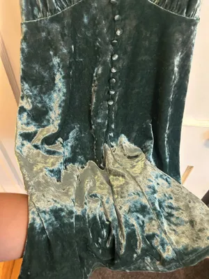 Forest Green Velour Mini Dress Size M thumbnail 2