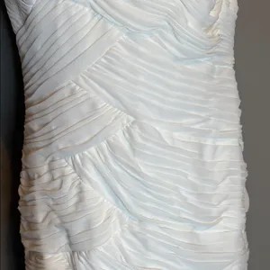 Adrianna Papell‎ White Embellished Mini Sheath Dress Bridal Holiday 8 Party thumbnail 6