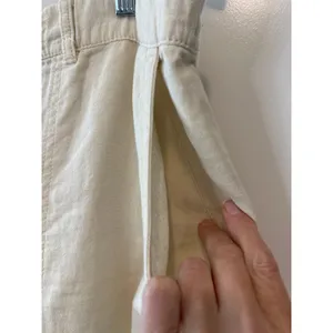 Anthropologie Pilcro Linen Cargo Pants Ivory Wide Leg NWT XL thumbnail 10