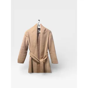JIGOTT Alpaca Wool Wrap Coat - Quiet Luxury Minimalist Belted Trench Small thumbnail 4