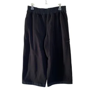 Athleta Triumph Hybrid Wide Crop Black Pants Size‎ M #533711 thumbnail 2