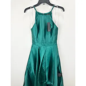 Lulus Broadway Show Emerald Green High-Low Gown Formal Glam Party XS NWT thumbnail 6