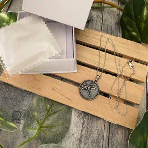 Dragonfly Sterling Silver Charms CZ Necklace thumbnail 3