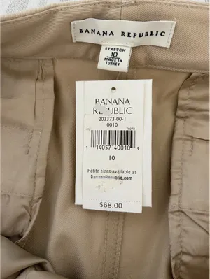 Banana Republic Cotton Straight Leg Trousers Chino Neutral Size 10 thumbnail 4