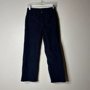 J.Crew Sailor Womens Blue Corduroy Wide Leg Patch Pocket Pants CC444 thumbnail 2