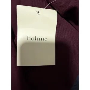 Böhme Mock Neck‎ Long Sleeve Cut Out Maxi Dress Burgundy Women's Size Large thumbnail 12