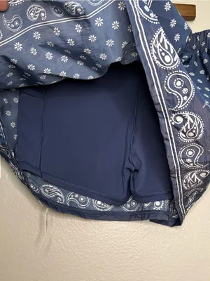 Aerie New XL paisley print xl skort skirt summer blue casual thumbnail 4