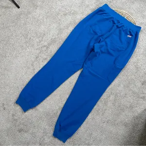 Figs Women’s High Waisted Zamora Jogger Scrub Pants Pull On in Royal Blue MT thumbnail 6