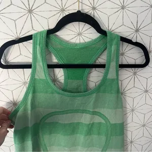 Lululemon Swiftly Tech Racerback Green Stripe thumbnail 3