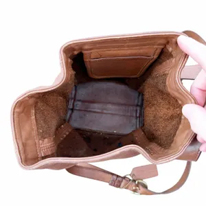 Vintage Coach Brown Leather Belted Soho Crossbody Bucket Bag 4156 thumbnail 8