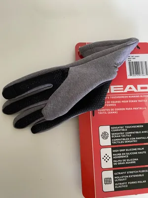 Head Touch Screen Gray Running Glove Size M thumbnail 7