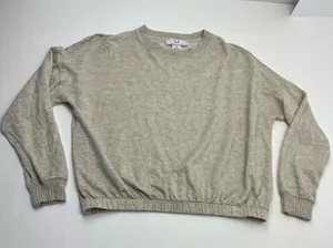 Magaschoni Sweater Womens Size‎ XS Oatmeal Tan Cream Top Knit Crewneck Pullover thumbnail 1