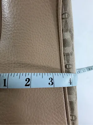 Etienne Aigner Monogram Canvas Shoulder Bag‎ Tan Logo Y2K Baguette Purse thumbnail 10