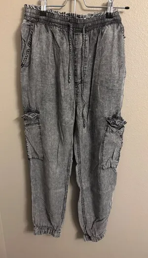 Bohme Stone Washed Black Chambray Pants thumbnail 1