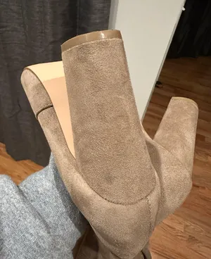Lulu’s So Much Yes Light Nude Suede Over the Knee Boots thumbnail 4