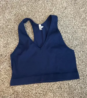 Zenana Navy crop tank thumbnail 1