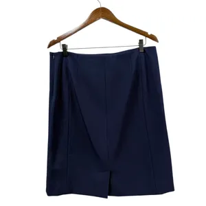 MM.Lafeur Navy Blue Straight Skirt Classic Work Office Career Wear Size 12 thumbnail 4
