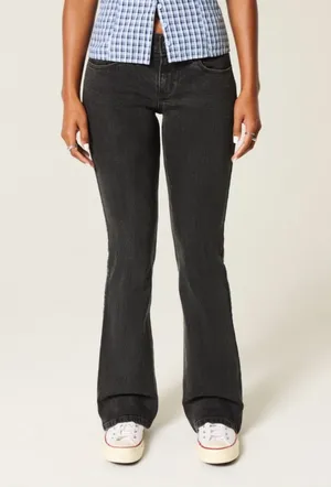 hollister black low rise bootcut jeans thumbnail 1