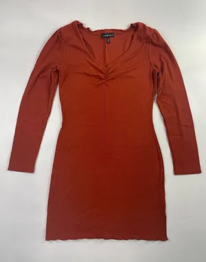 Derek‎ Heart Rust Long Sleeve Dress thumbnail 1