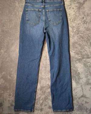 GAP ’90s Loose High Rise Jeans 10/30 Tall Medium Wash Straight Leg Side Slit Hem thumbnail 5