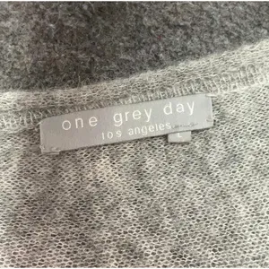 One Grey Day Alpaca Merino Wool Blend Back Cutout Sweater Gray Size L thumbnail 5