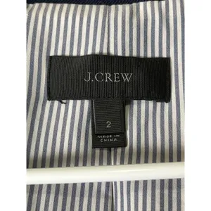 J.Crew Parke Blazer Stretch Linen Navy Blue One Button Career Preppy Size 2 thumbnail 5