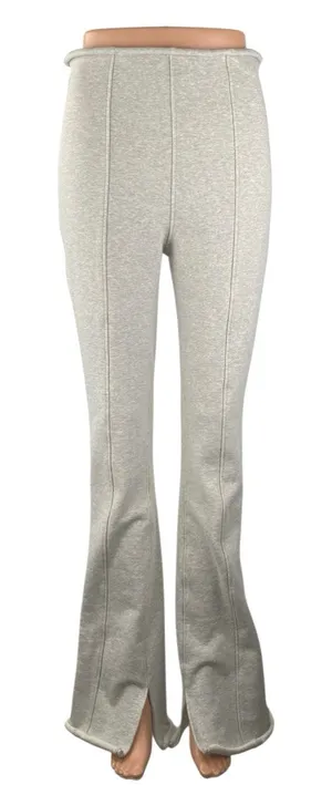 Alexander Wang Women's Gray High Rise Flare Bootcut Bell Bottom Trousers Pants M thumbnail 1