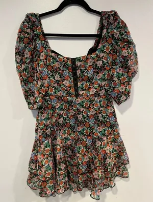 Collusion made in India‎ floral puff sleeve dress thumbnail 1