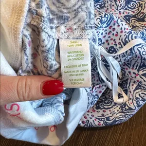 Lilly Pulitzer The Beach Pant Linen Size XS thumbnail 5
