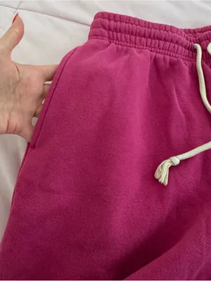 Out from Under pink Fuchsia Drawstring Jogger Pants sweatpants, size XS pockets thumbnail 5