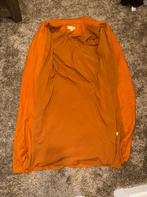 Women's Suede Trench Coat in Burnt Orange Size Small thumbnail 4