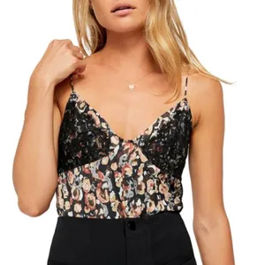 NWT Free People Little Dreams Printed Lace Camisole thumbnail 1