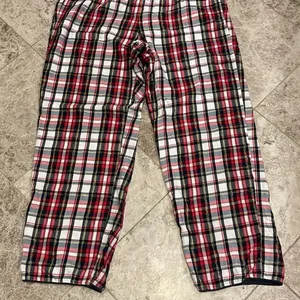 Victoria’s Secret Women's Plaid Pajama PJ Pants Medium Red Black thumbnail 6