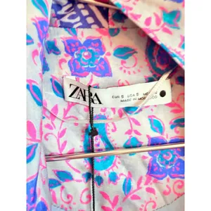 Zara Mini Dress Women S Pink Paisley Printed Faux Wrap Boho‎ Summer 7630/036/620 thumbnail 6