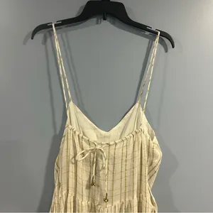 Free People Marigold Plaid Tiered Maxi Sun Dress NWT Boho Farmhouse Size XS thumbnail 5