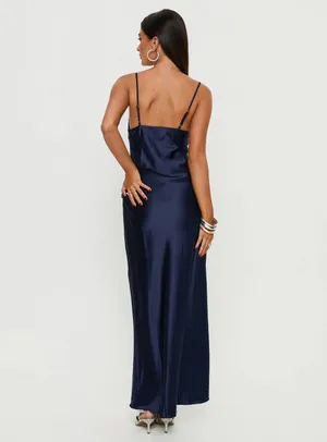 Princess Polly Maci Dress Navy thumbnail 2