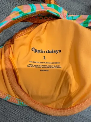 Dippin Daisys Orange Bikini Top Large thumbnail 3