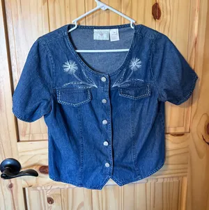 Susan Bristol Cute vintage Jean top thumbnail 1