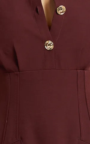 New Showpo Charity Mini Dress Placket Front Fitted Shirt Dress MSRP $109 thumbnail 6